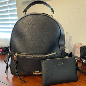 Coach backpack purse with matching wristlet